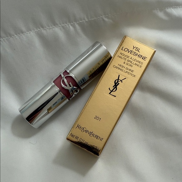 BRAND NEW YSL LOVESHINE high shine caring lipstick shade 201 rosewood blush - Picture 3 of 4